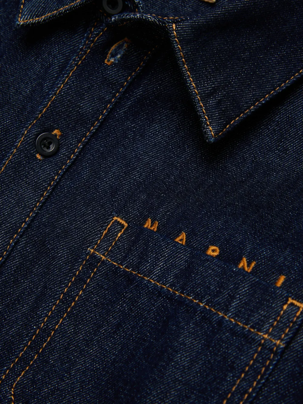 Marni Kids Jurk met borstzak en knoop Blauw
