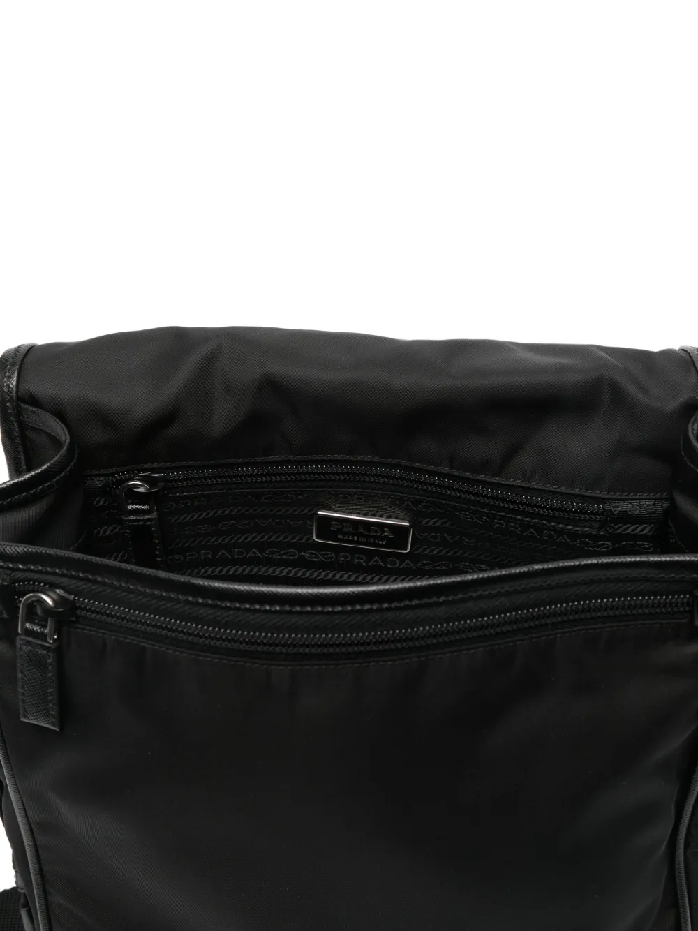 PRADA Pre-owned 2010s Buckle Messenger Bag In Black