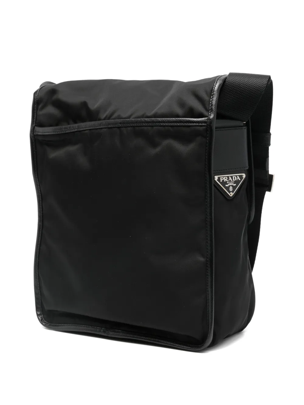 PRADA Pre-owned 2010s Buckle Messenger Bag In Black