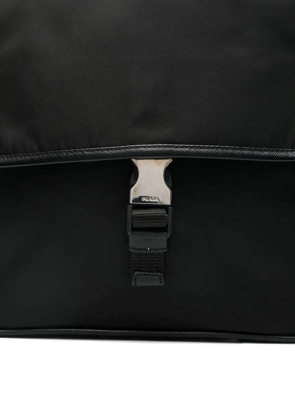 PRADA Pre-owned 2010s Buckle Messenger Bag In Black