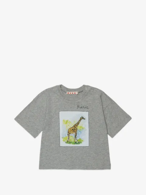 Marni Kids giraffe graphic T-shirt