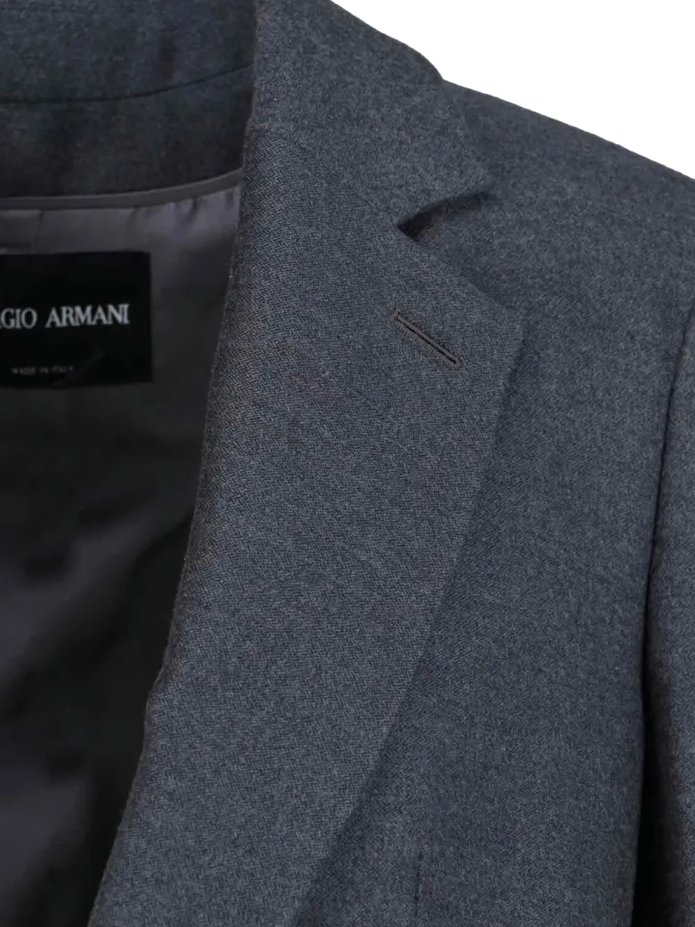 Giorgio Armani Sleek Modern Grey Jacket With Structured Silhouette In Blue