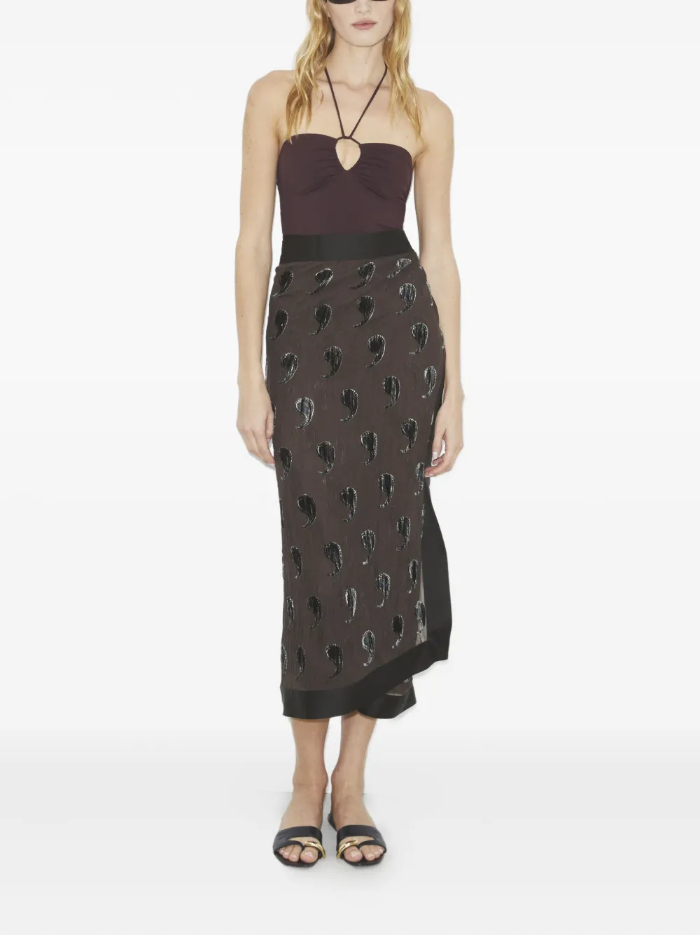 Tory Burch Paisley Pareo Brown FARFETCH