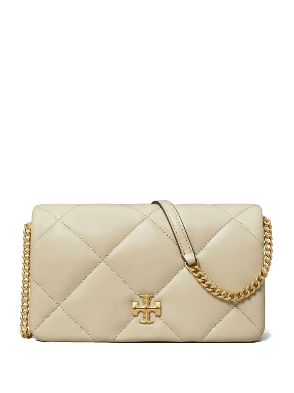 Tory Burch Kira Diamond-quilted Cross Body Bag In Neutral