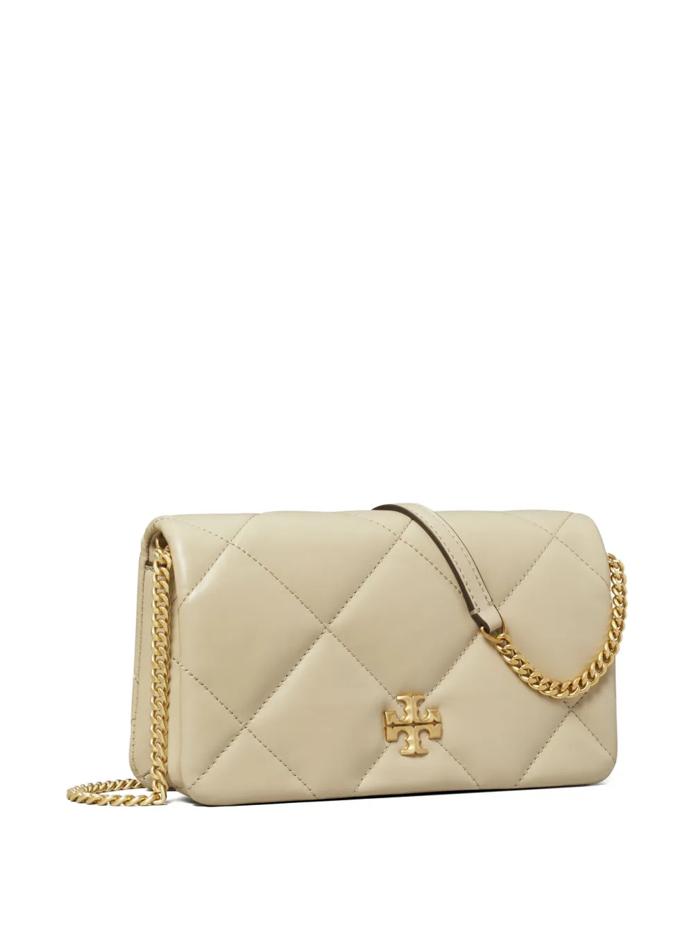 Tory Burch Kira Diamond-quilted Cross Body Bag In Neutral