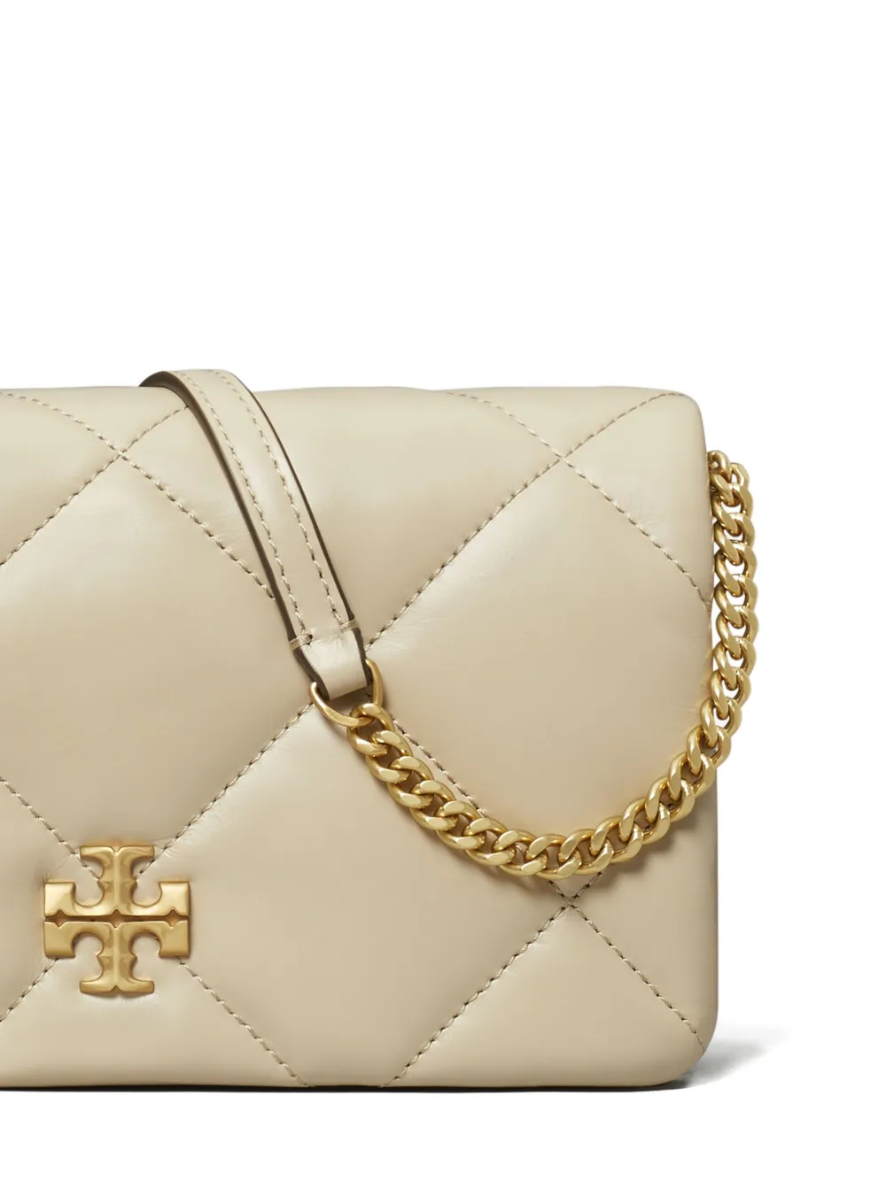 Tory Burch Kira Diamond-quilted Cross Body Bag In Neutral