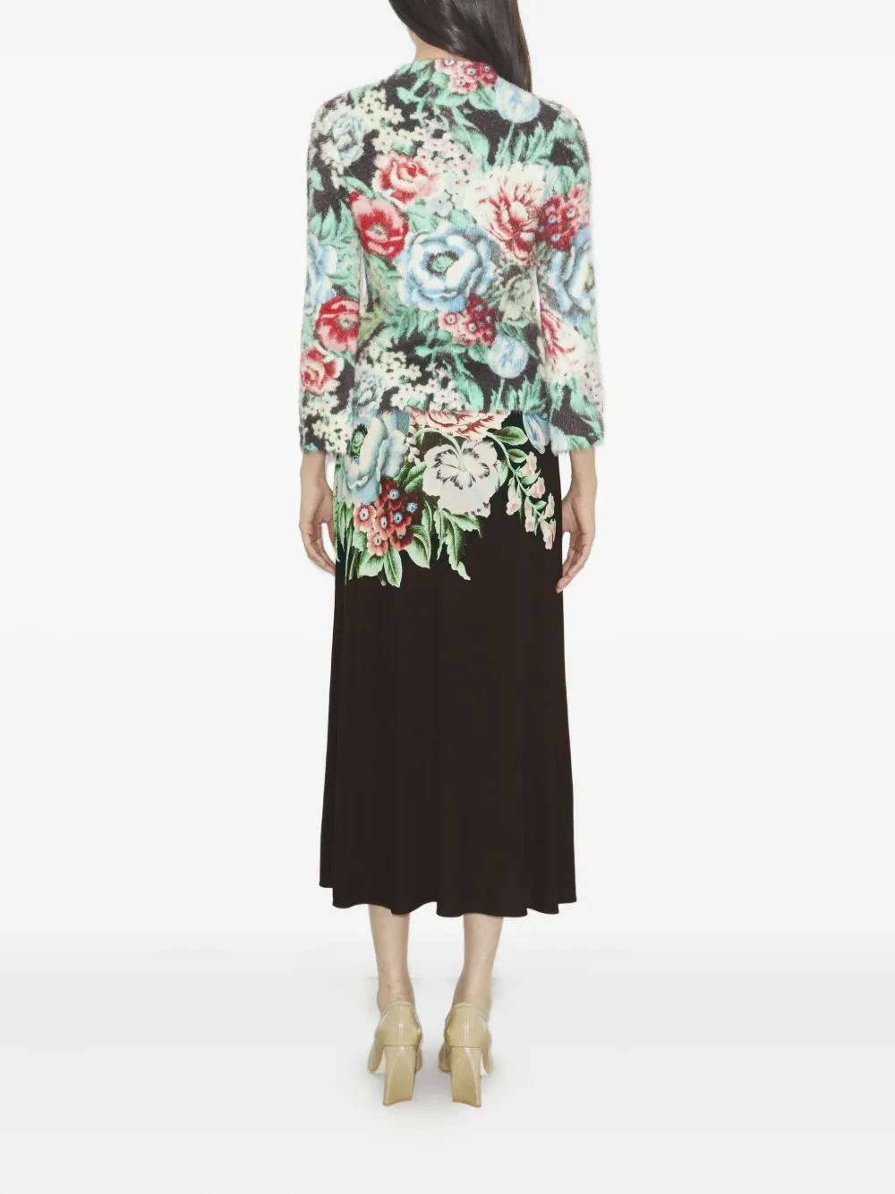 Tory Burch Printed Sweater In Green