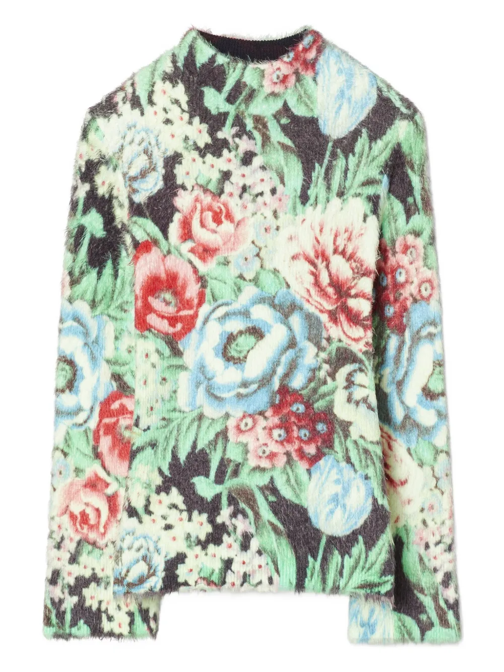 Tory Burch Printed Sweater In Green