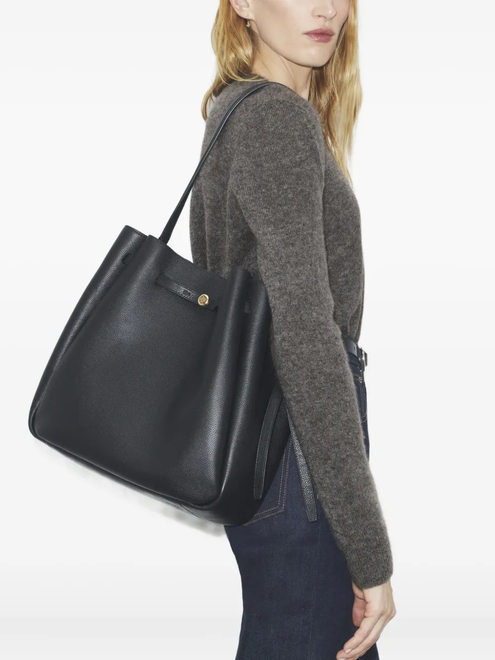 Tory Burch large Romy shoulder bag - Zwart