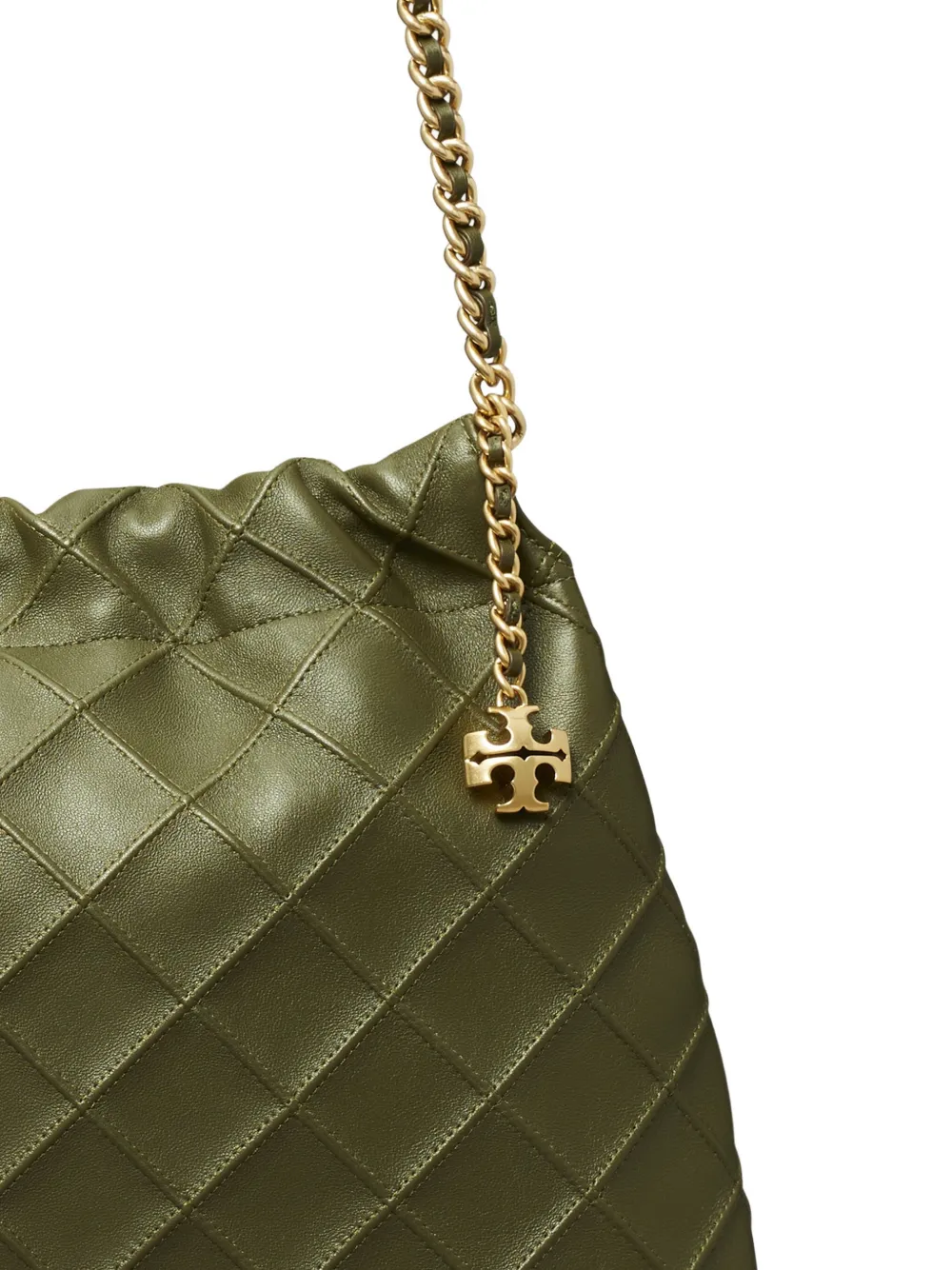 Tory Burch Fleming gewatteerde shopper Groen