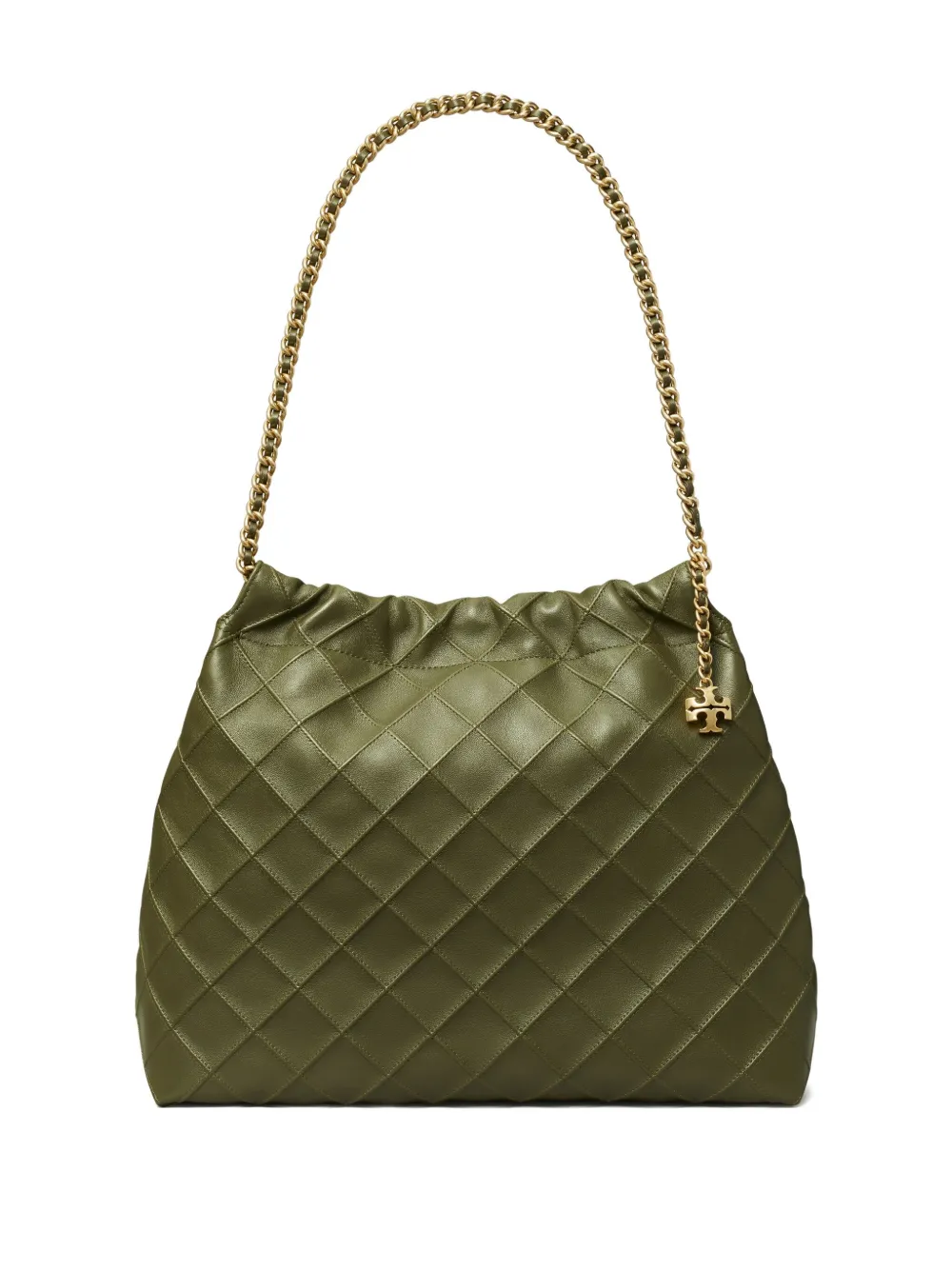 Tory Burch Fleming gewatteerde shopper Groen