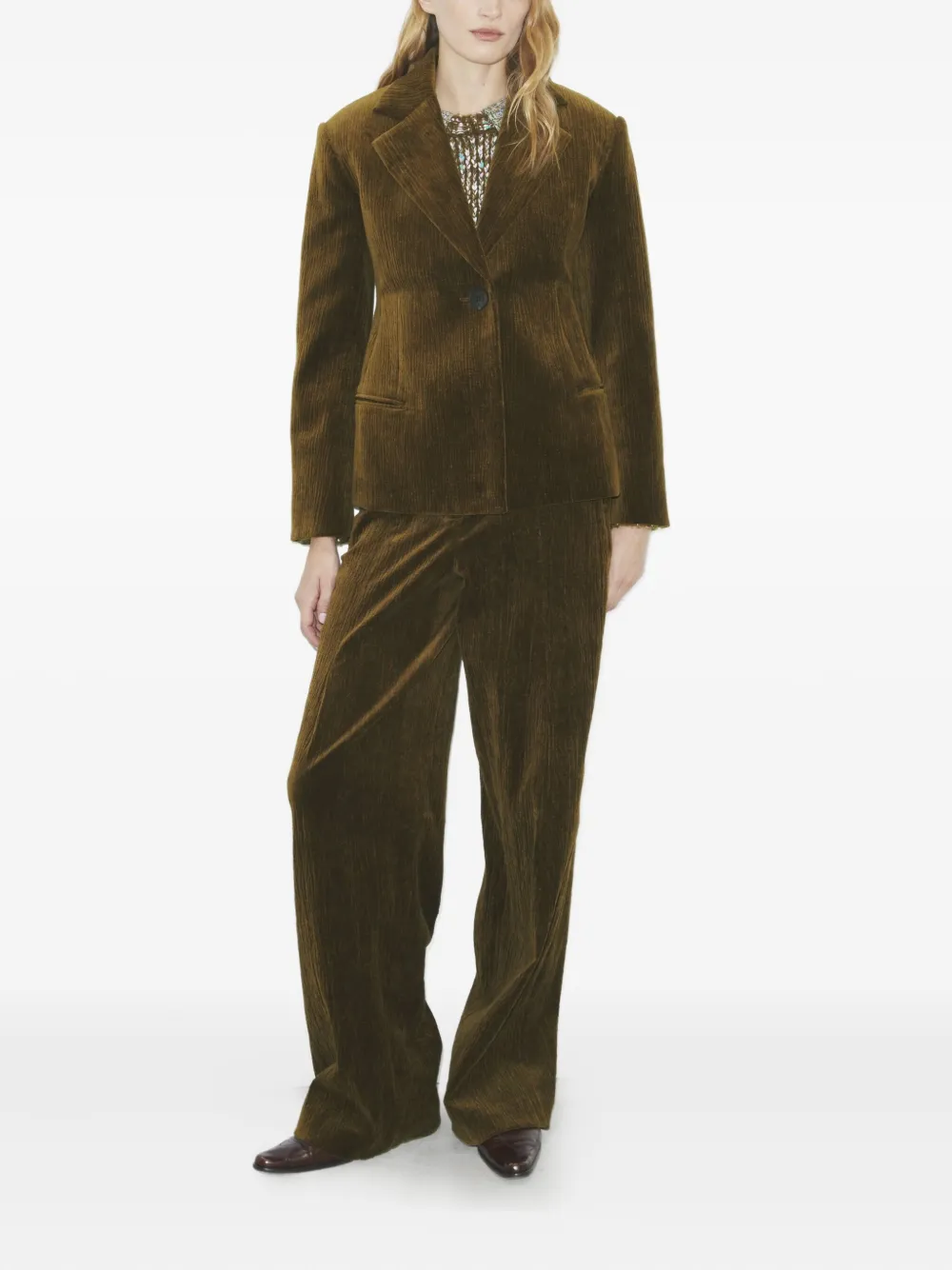 Tory Burch Corduroy Trousers In Brown