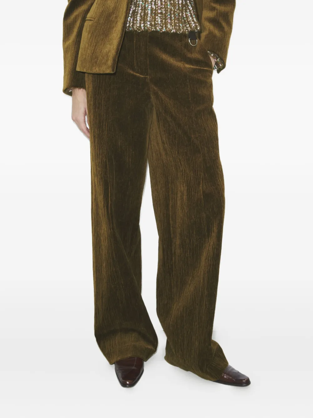 Tory Burch Corduroy Trousers In Brown