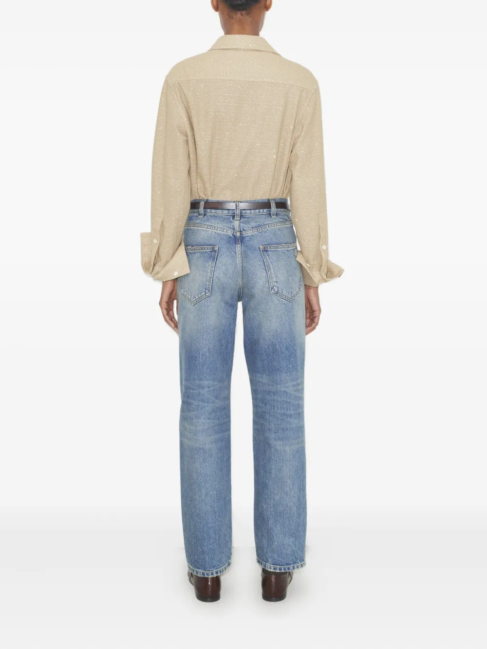 Tory Burch Lurex Top In Nude