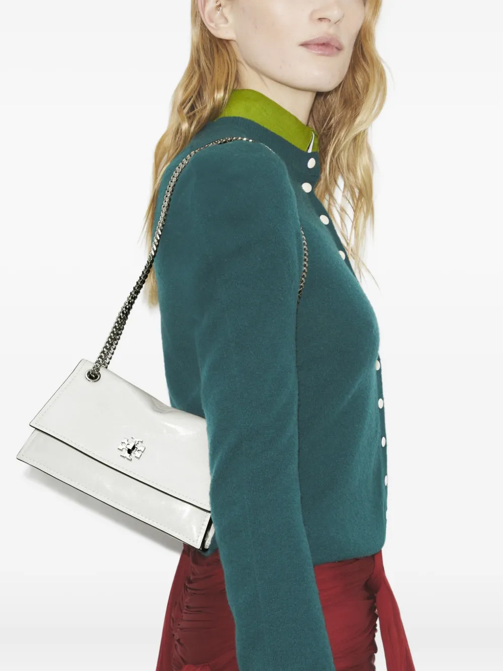 Tory Burch mini Kira Turnlock shoulder bag - Wit