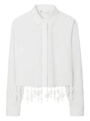Ferragamo monogram-jacquard Silk Shirt | White | FARFETCH ZA