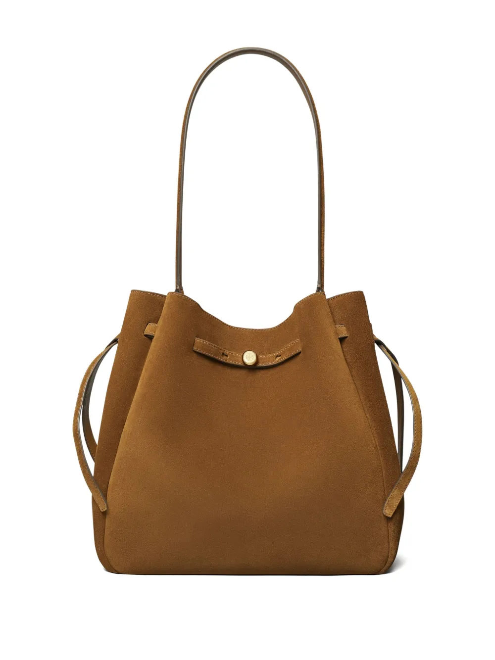 Tory Burch Large Romy Suede Shoulder Bag In Brown