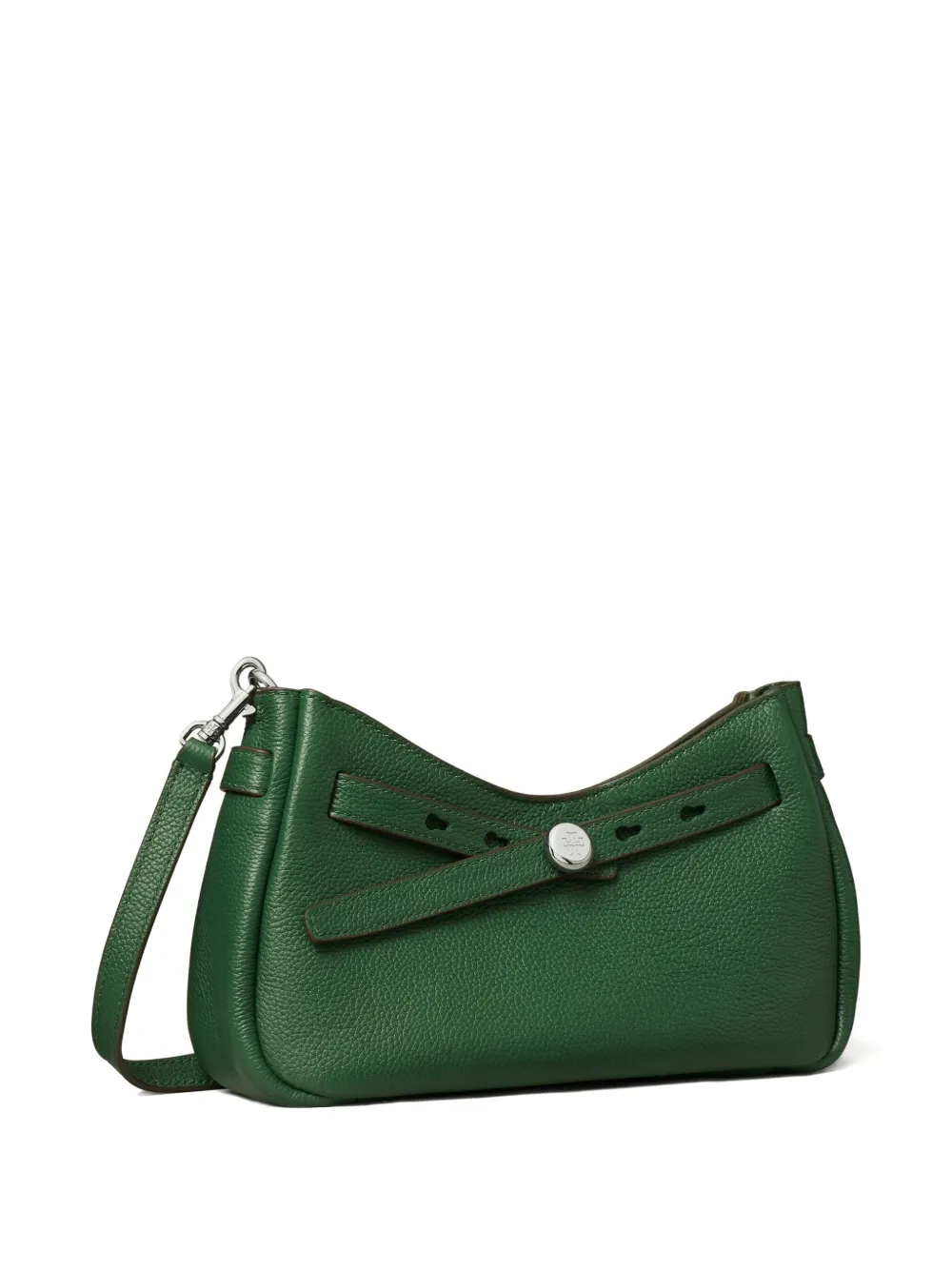 Tory Burch Romy Zip-up Cross Body Bag In Green