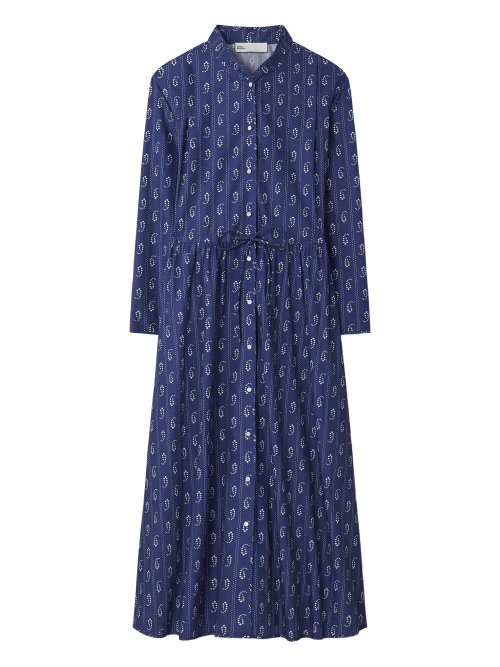 Tory Burch Printed Cotton Beach Dress In Blue