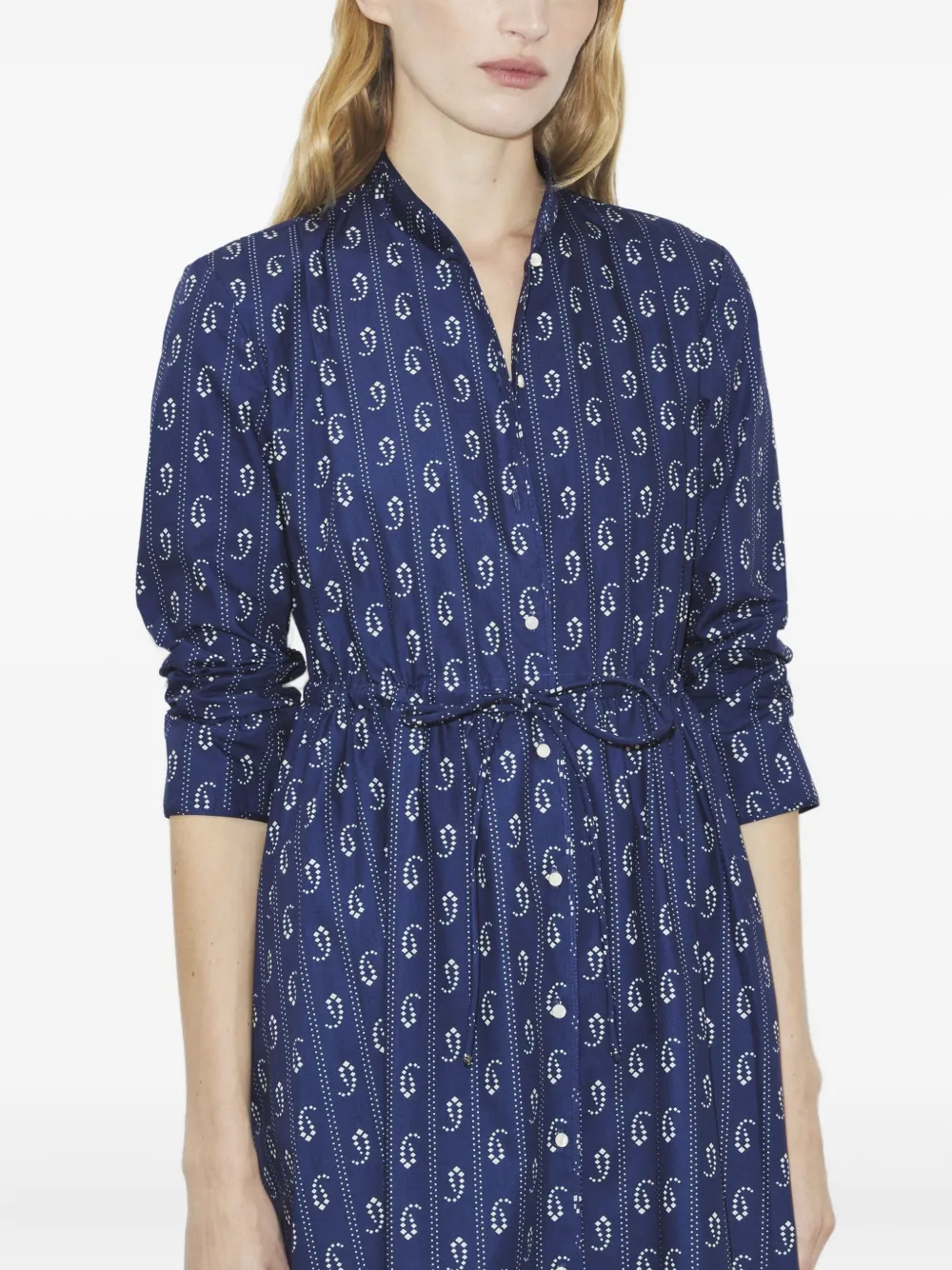 Tory Burch Printed Cotton Beach Dress In Blue