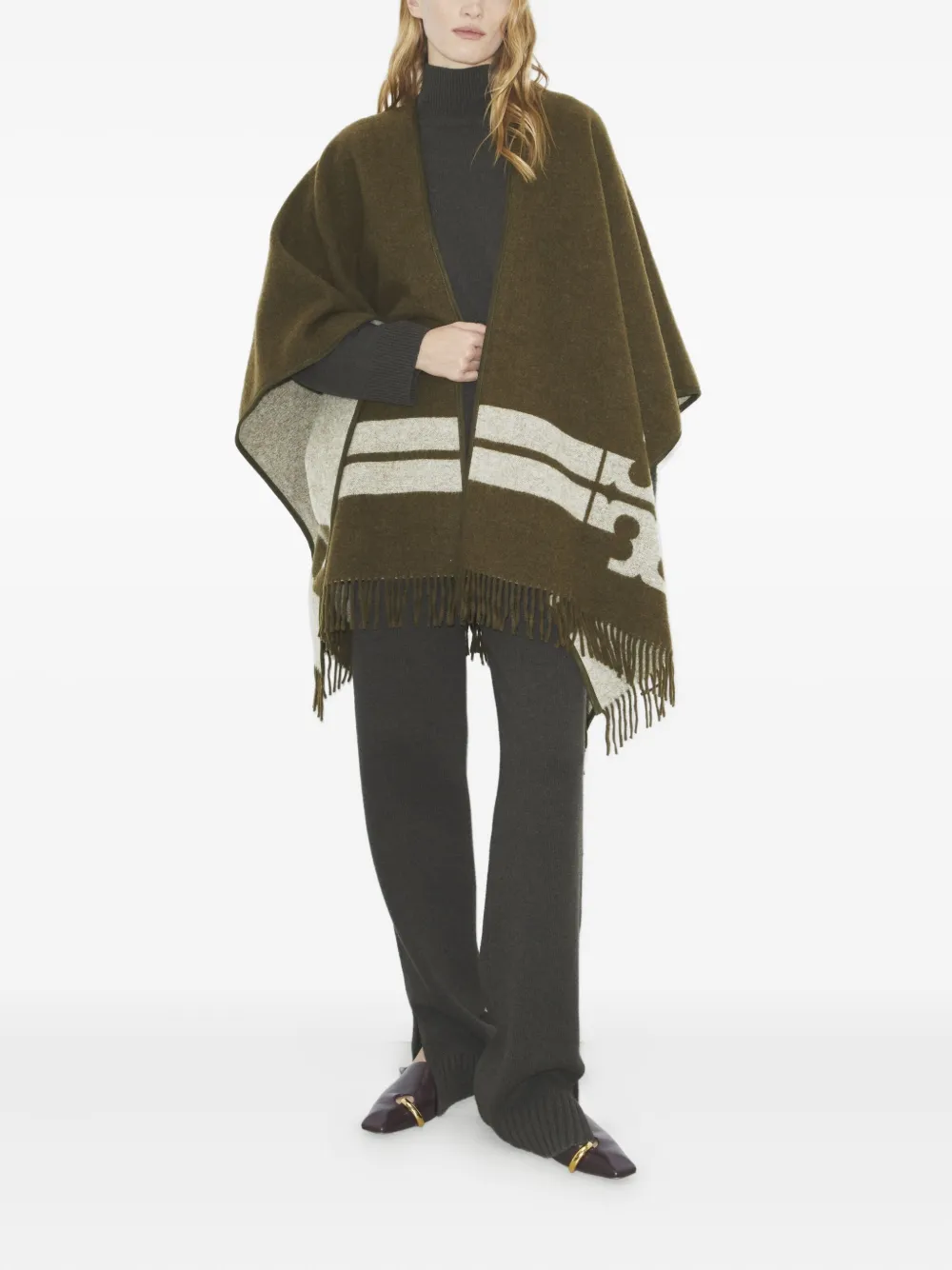 Tory Burch striped logo cape | Capes | Image 2