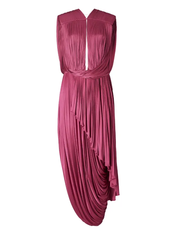 Tory Burch Draped Midi Dress | Pink | FARFETCH Tory Burch Draped Midi Dress | Pink | FARFETCH