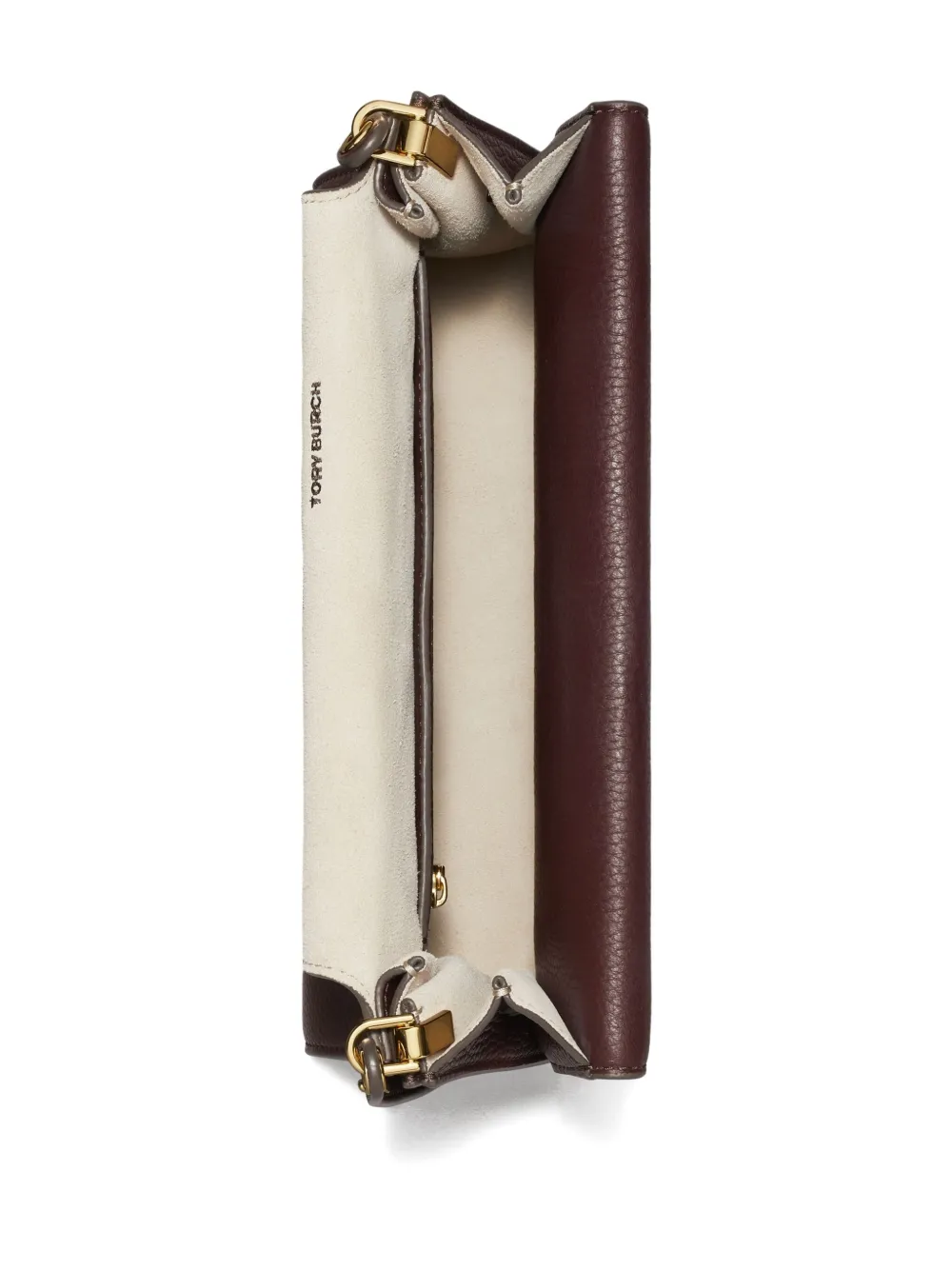 Tory Burch Lee Radziwill Pebbled Shoulder Bag In Burgundy