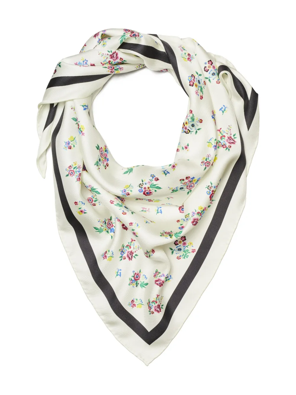 Tory Burch floral triangle scarf - Beige