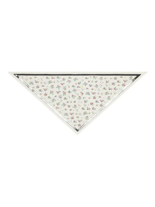 Tory Burch Floral Triangle Scarf in Neutrals