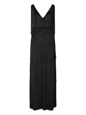 green emerald velvet dress Tory Burch Met Gala 2023 Black Halter A-Line Dress