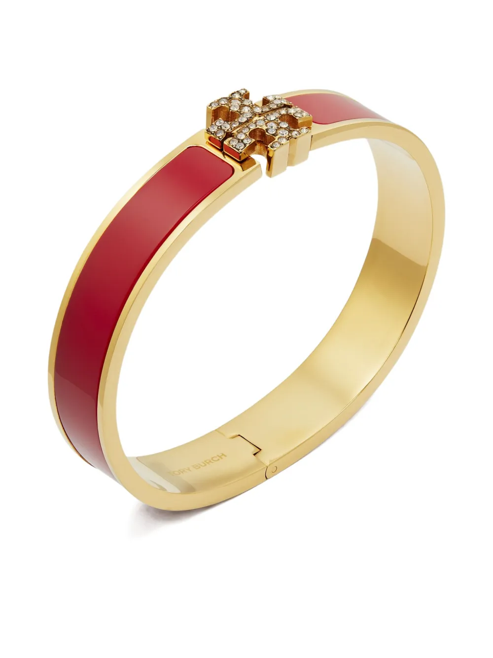 Tory Burch Crystal-embellishment Bracelet In Gold