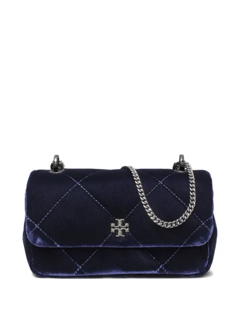 Tory Burch mini Kira diamond-quilted velvet cross body bag