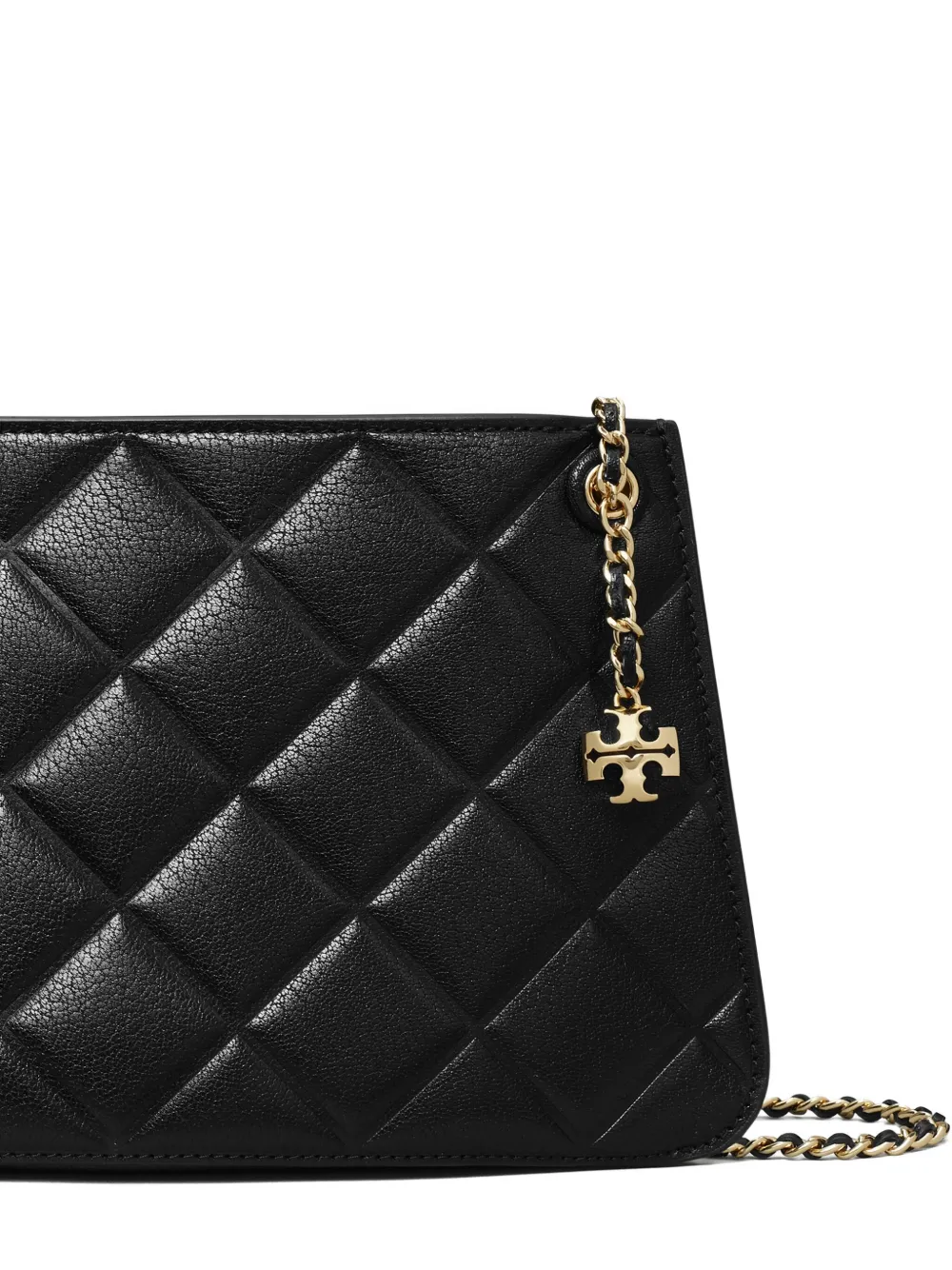Tory Burch Fleming Quilted Shoulder Bag In Black