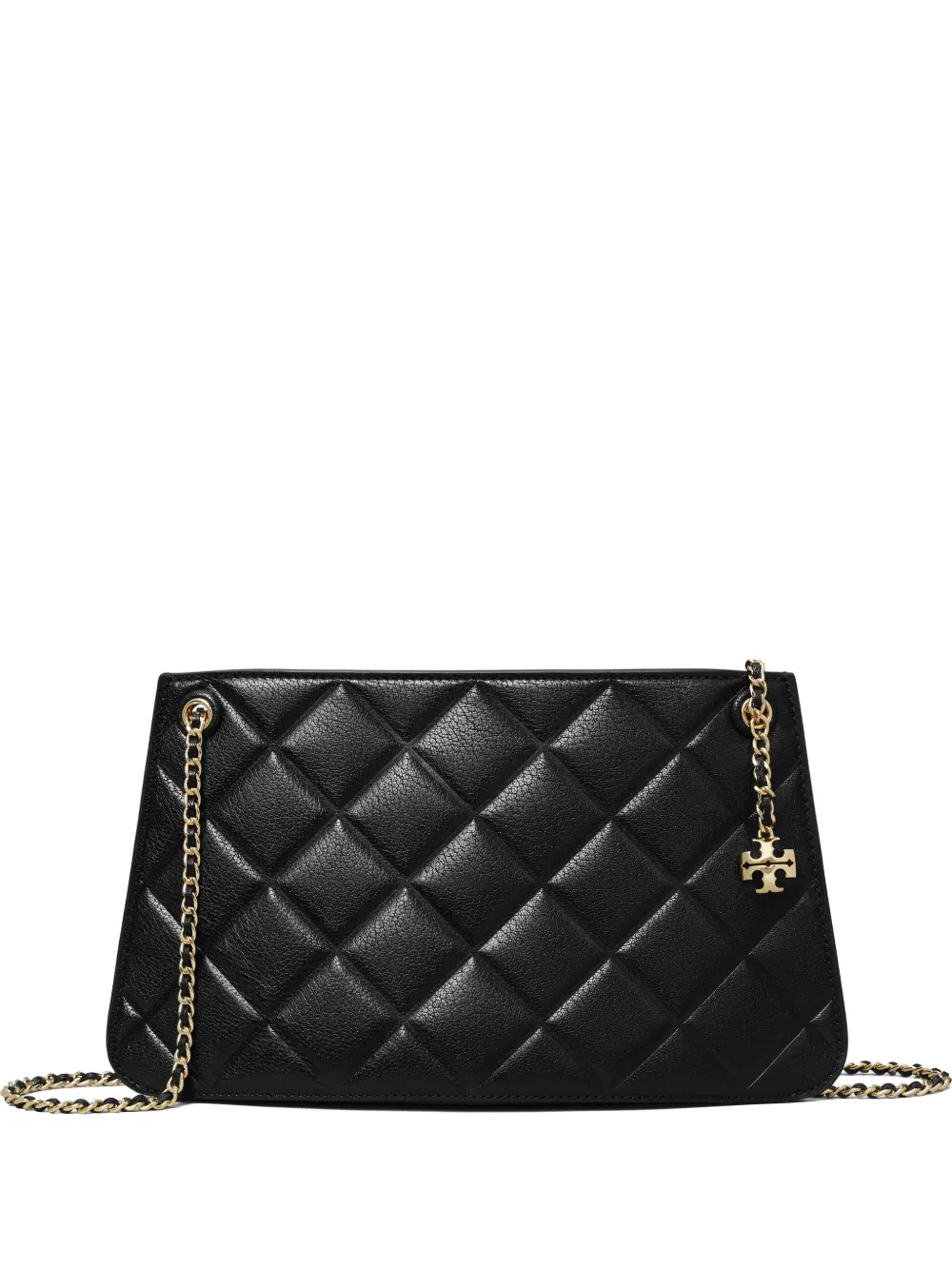 Tory Burch Fleming Quilted Shoulder Bag In Black