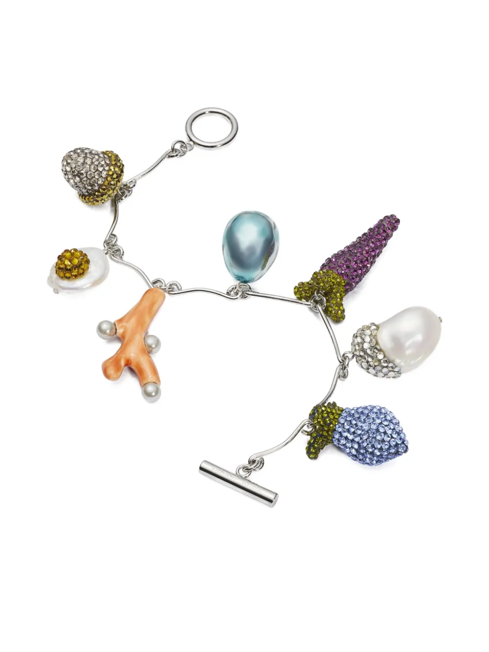  Tory Burch Pulsera Con Charm Curiosity Vegetable - Plateado 