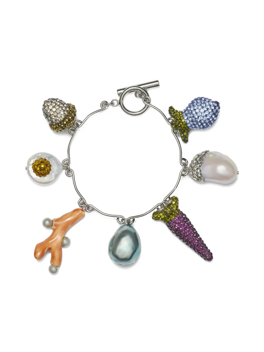 Tory Burch Curiosity Vegetable charm bracelet | Silver | Image 1
