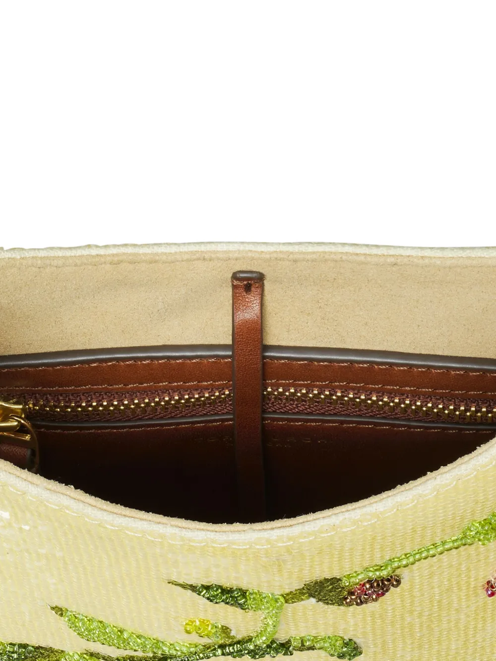 Tory Burch Pierced Embellished Small Handbag In Green