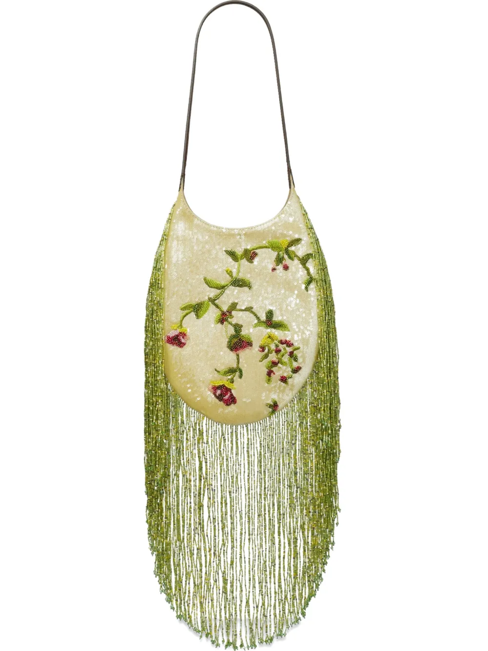 Tory Burch Pierced Embellished Small Handbag In Green