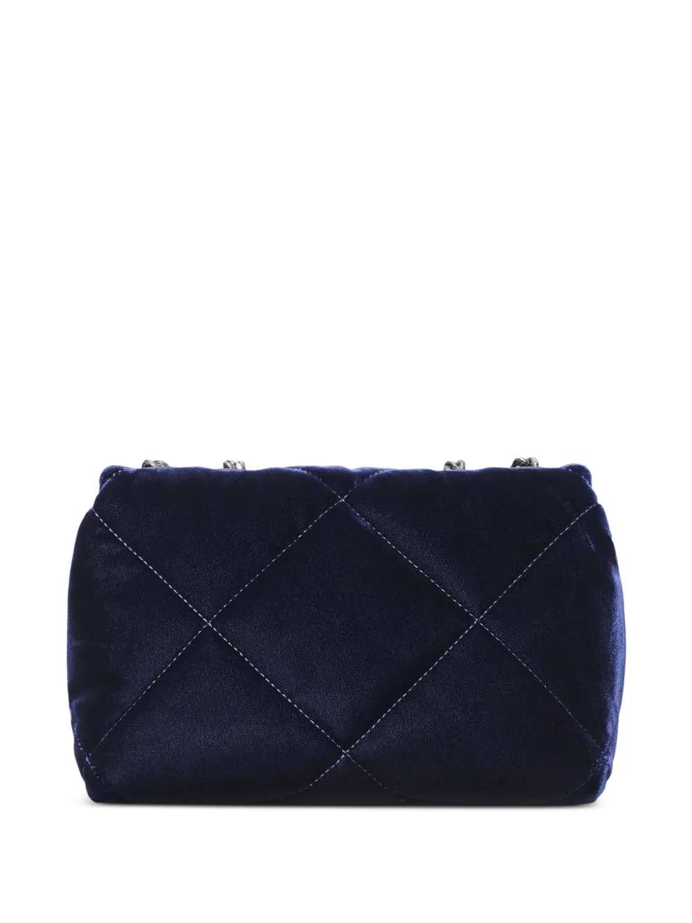 Tory Burch Kleine Kira gewatteerde fluwelen schoudertas met diamant-patroon Blauw