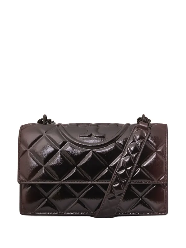 Tory Burch Fleming キルティング ショルダーバッグ S | ブラウン 