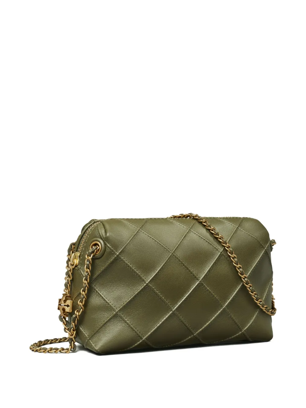 Tory Burch Fleming Soft Leather Crossbody Bag In Green