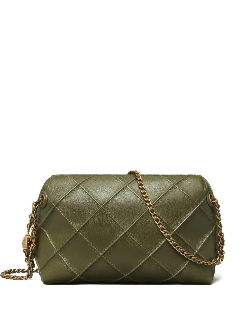 Tory Burch Fleming Soft Quilted Mini Bag In Green