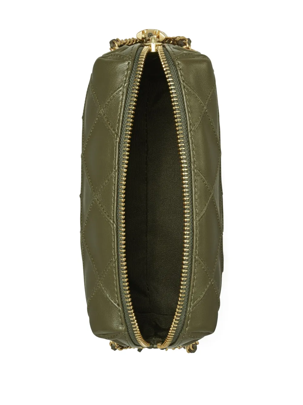 Tory Burch Fleming Soft Leather Crossbody Bag In Green