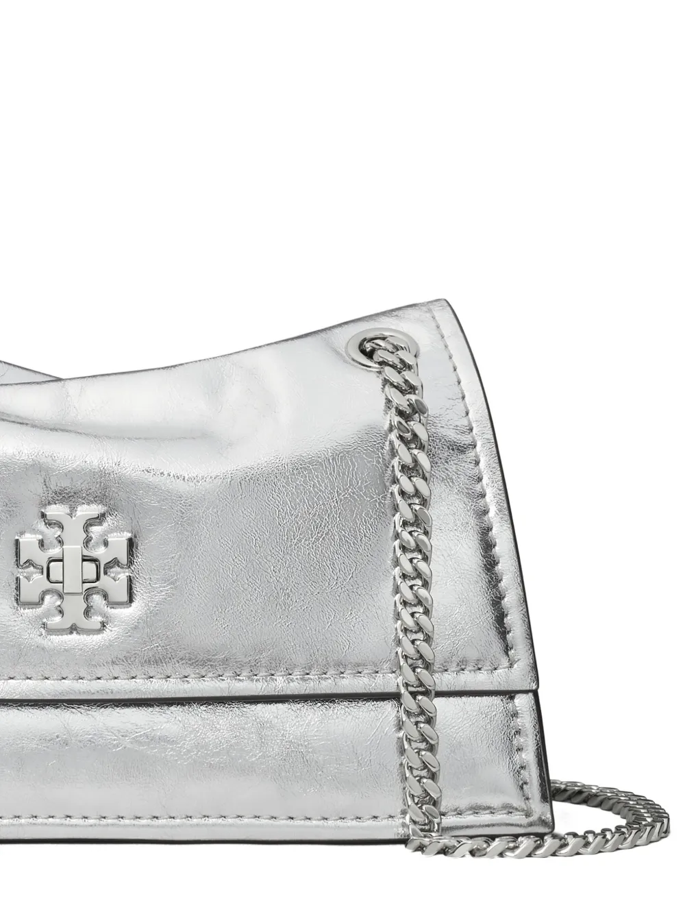 Tory Burch Mini Kira Turnlock Convertible Crossbody Bag In Metallic