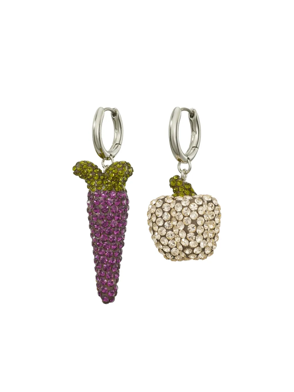 Tory Burch Curiosity Vegetable Earrings In Burgundy
