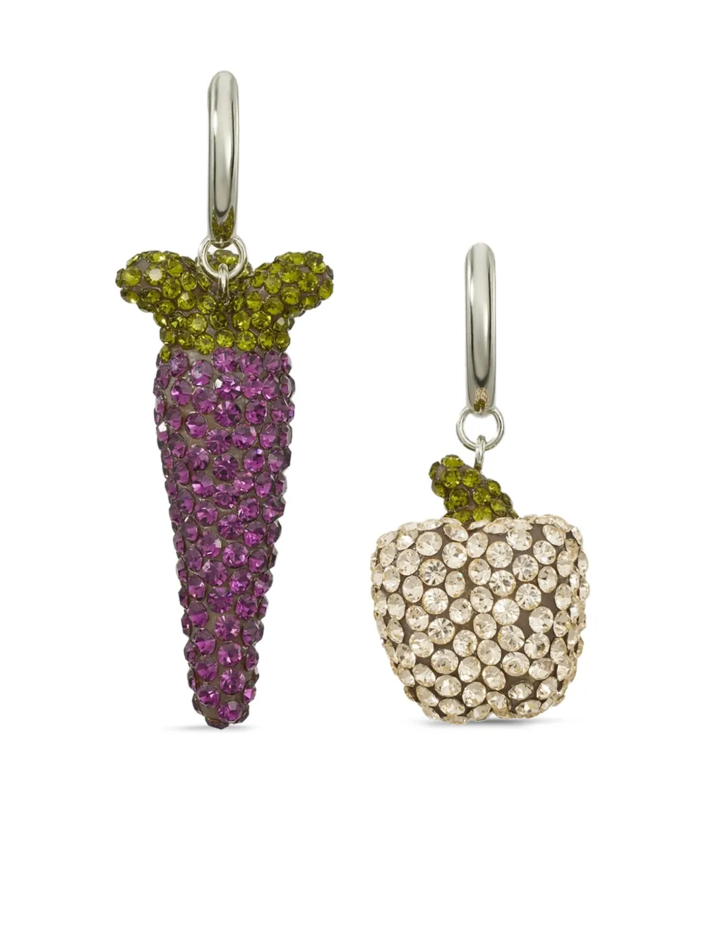 Tory Burch Curiosity Vegetable ピアス - シルバートーン Tory Burch Curiosity Vegetable ピアス - シルバートーン