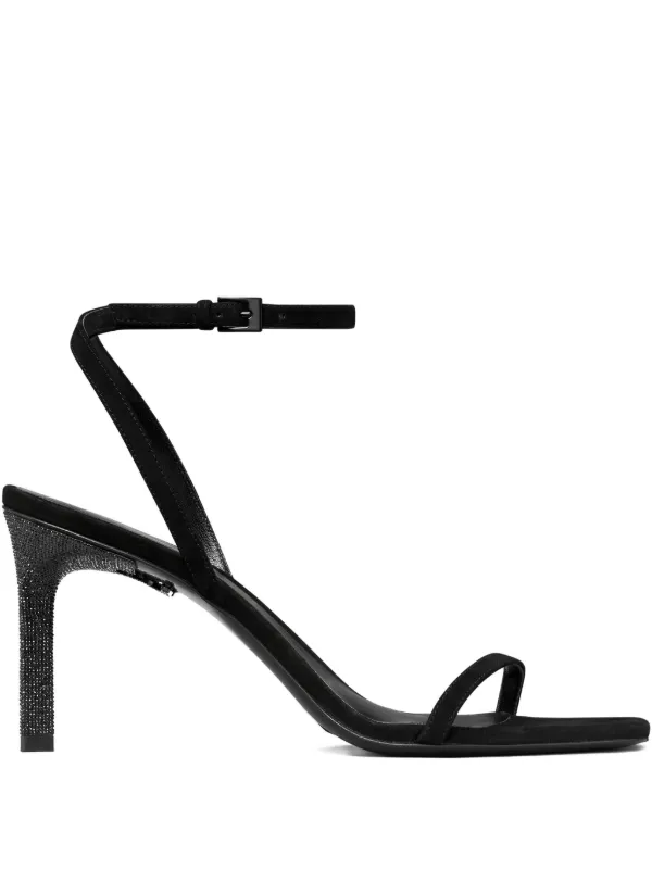 Tory Burch 90mm Pavé Heeled Sandals in Black