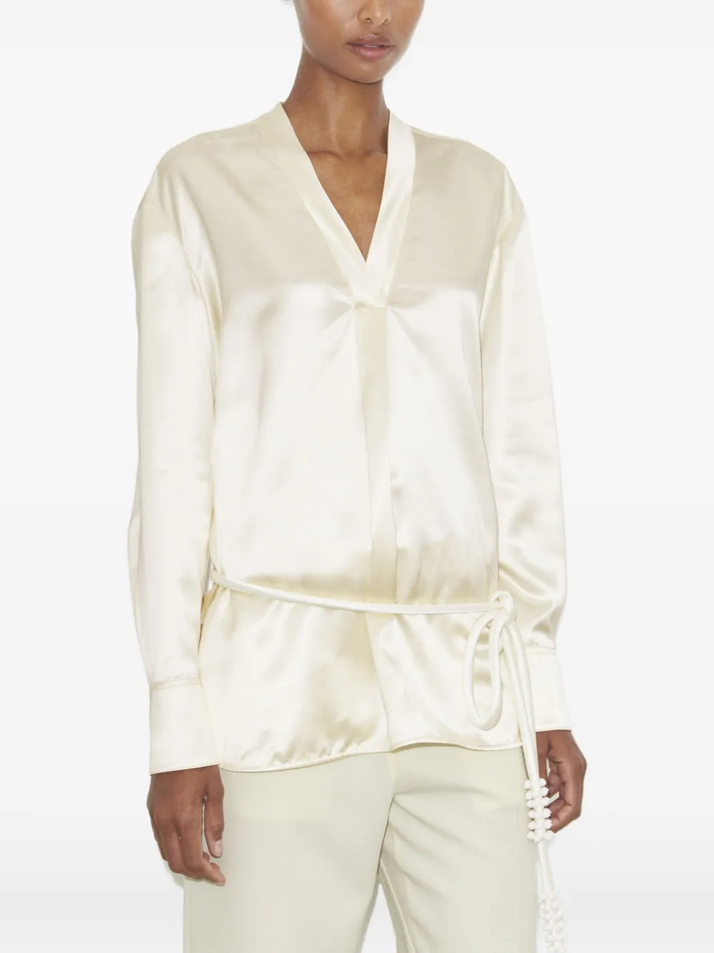 Tory Burch V-neck Blouse In Neutral