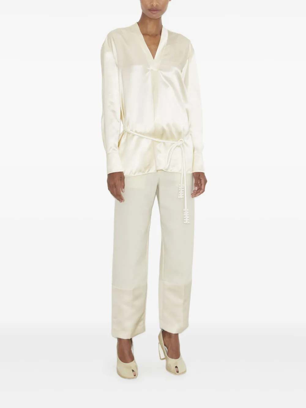 Tory Burch Blouse met V-hals - Beige