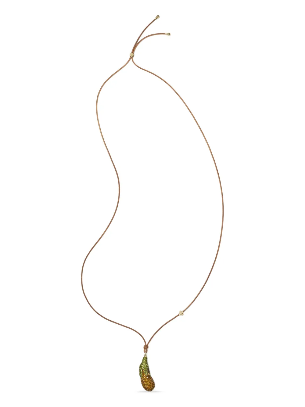 Tory Burch Curiosity Eggplant ネックレス - ブラウン Tory Burch Curiosity Eggplant ネックレス - ブラウン